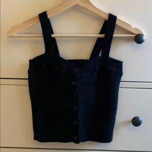 Brandy Melville black button tank top